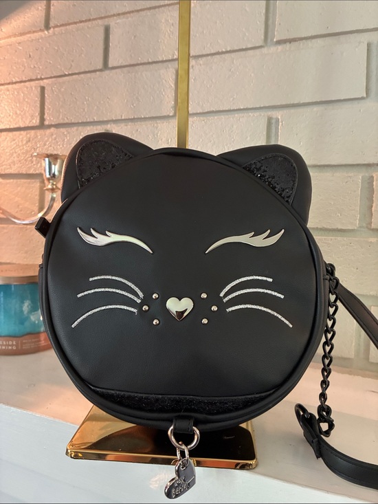 Betsey Johnson Handbags - Betsey Johnson Black Cat Face Crossbody Bag